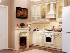 Дизайн кухни с вентиляционным коробом.